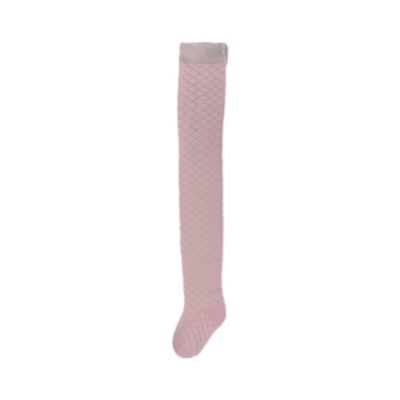 Gebreide solide kleur roze baby meisjes voetbroek Outlet stijl schattig lange kinderen strak