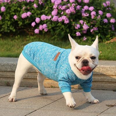 Gebreide puppy kleding massief patroon polyester materiaal voor uw viervoetige metgezel