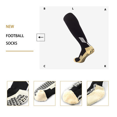Kinderen knie hoog polyamide voetbal sokken met kussens ontwerp en non-slip bodem
