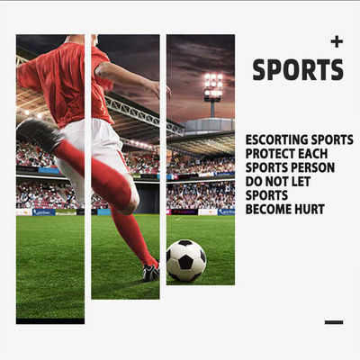 Solid Pattern Compression Sport sokken voor hoge elastische beenbescherming en prestaties