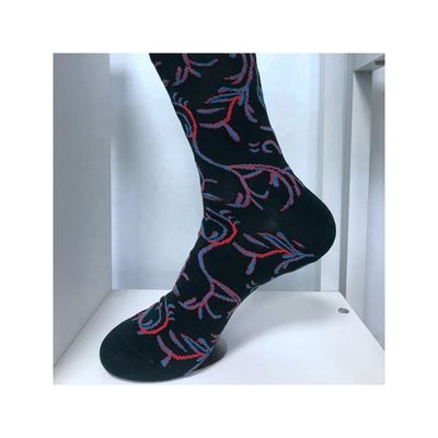 Mensen Hip Hop Street Style sokken Custom Label Zwarte katoenen sokken met gepersonaliseerde afdruk