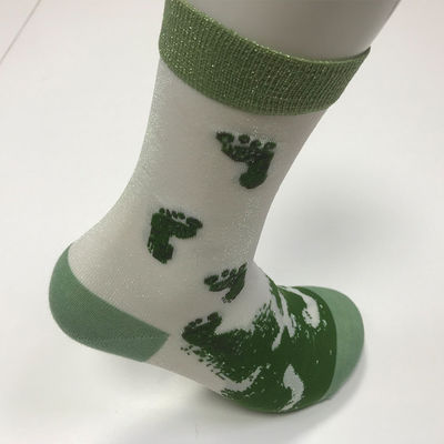 Aanpassing van de enkellengte Zilvergemengde nylon sokken voor vrouwen met einde garen EU maat 36-40