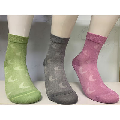 100% mode stijlvol minimalistisch vrouwen glanzende zijde nylon sokken met anti-glij functie