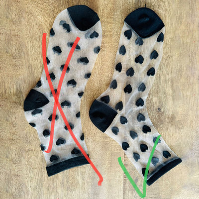 Als afbeelding op maat Vrouwen Zwart Wit Sexy kant Sheer Mesh sokken Midden kalf lengte voor de zomer