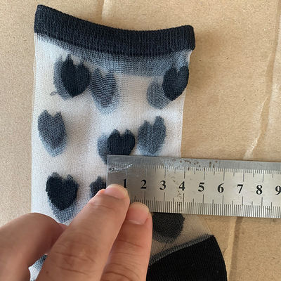 Stylish Doorzien sokken voor vrouwen Aanpasbare Europese maat 36-39 en Love Pattern