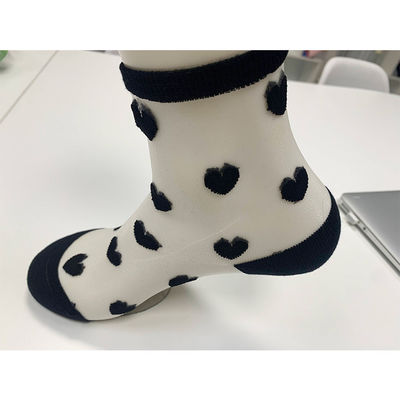 Stylish Doorzien sokken voor vrouwen Aanpasbare Europese maat 36-39 en Love Pattern