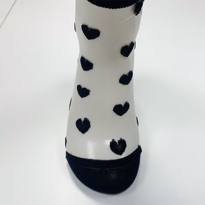 Stylish Doorzien sokken voor vrouwen Aanpasbare Europese maat 36-39 en Love Pattern