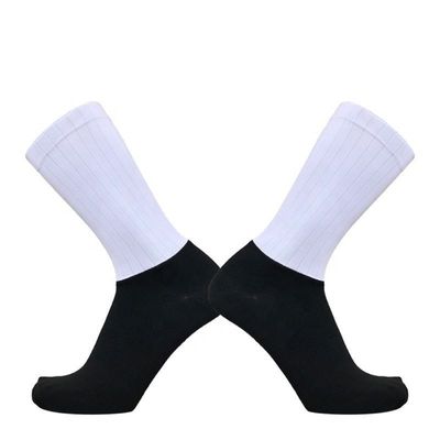Witte polyamide en spandex snel droog anti-slip sport sok