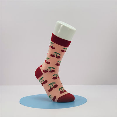 Kosten Grappige Happy Fashion sokken met Custom Cartoon Food Fruit Print in reguliere stijl