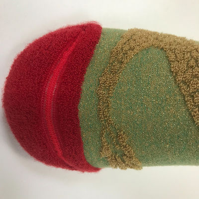 Custom katoen zilveren Lurex willekeurig gekusselde Terry sokken voor 5-9 jaar oude jongens en meisjes