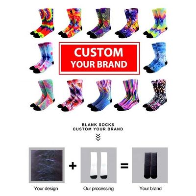 Zomerseizoen Multi-stijl Custom Digital Print sokken met anti-slip en print ontwerpen