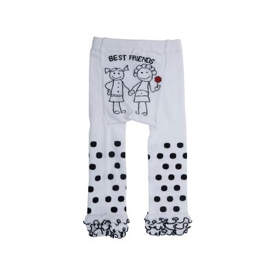 Warm herfst-winter baby-meisje stropertjes met gekamd katoenen weefsel en bloemensokjespatroon