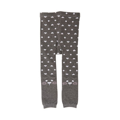 Warm herfst-winter baby-meisje stropertjes met gekamd katoenen weefsel en bloemensokjespatroon