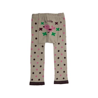 Warm herfst-winter baby-meisje stropertjes met gekamd katoenen weefsel en bloemensokjespatroon