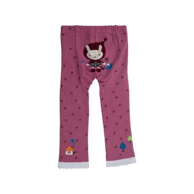 Warm herfst-winter baby-meisje stropertjes met gekamd katoenen weefsel en bloemensokjespatroon