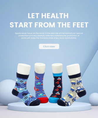 Topkwaliteit anti-slip witte creativiteit print zachte katoen lange maat design sokken voor mannen