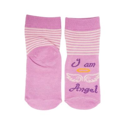 Meisjes Comfortabel Gezond Katoen Dikke Warme Streep Wing Print Kinderen Schattige Pop Sokken