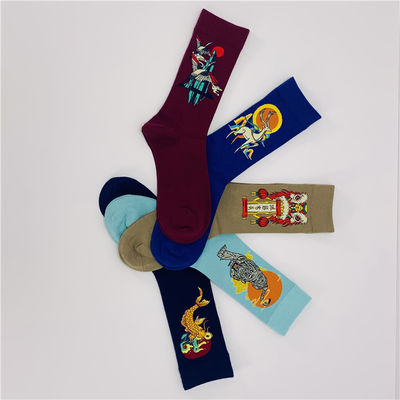 Print Custom Cotton Long Slouch Socks voor vrouwen Zweetbestendige GEEN naalddetectie