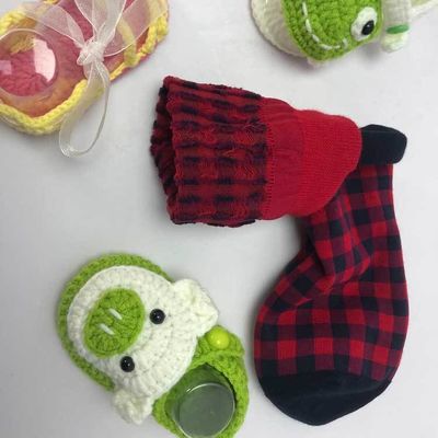 Breathable Slouch sokken voor vrouwen Rood Plaid katoen en Custom Casual Breathable