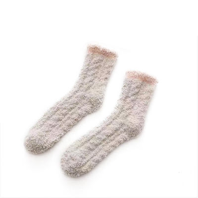 Zwakke warme winter sokken met print patroon Fuzzy dikke gezellige polyester sokken