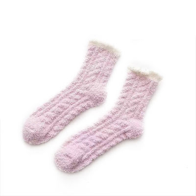 Zwakke warme winter sokken met print patroon Fuzzy dikke gezellige polyester sokken