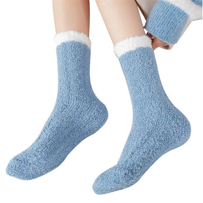 Zwakke warme winter sokken met print patroon Fuzzy dikke gezellige polyester sokken