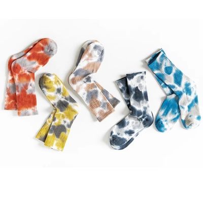 Regular Style Tie Dye Cotton Athletic Compression Socks voor een actieve levensstijl