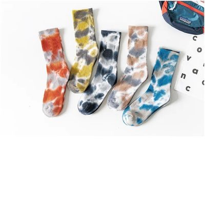 Regular Style Tie Dye Cotton Athletic Compression Socks voor een actieve levensstijl