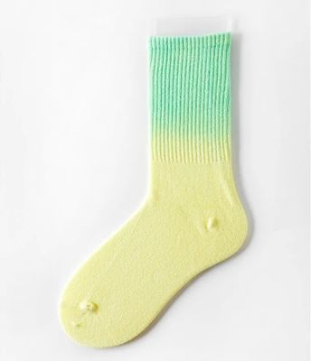 Niet-slip-tie-dye schoonheids sokken met manchet logo greep kleurrijke katoenen tie-dye skatesokken