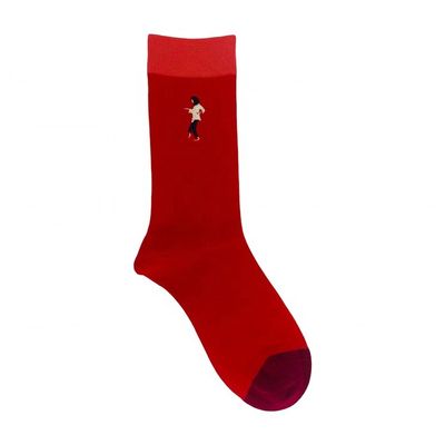 Persoonlijk afgedrukt anti-slip katoenen sokken voor vrouwen voor ademend comfort en veelkleurig
