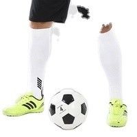 Mensen gewone stijl polyester grip compressie sokken voor lange voetbal vocht Wicking