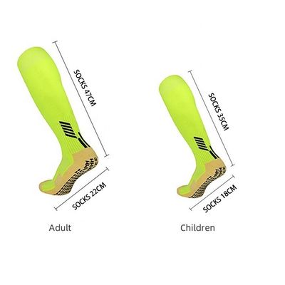 Antislip Functie Kinderen Voetbal sokken met dik materiaal en hoge knie strepen