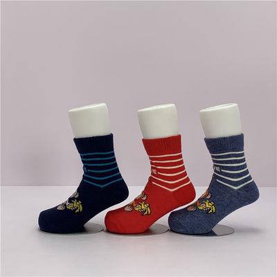 70% katoen 28% polyester 2% spandex hoog gebreide enkels jongens sokken voor baby dagelijks comfort