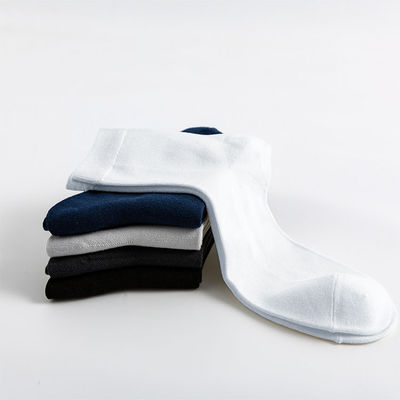 Mensen Simpel Custom Logo Casual Fashion Gebreide Bamboe Fiber Crew Socks enkel sokken