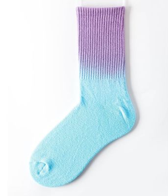22% Polyester Naalddetectie Ja Gradient Cotton Tie Dye Tube Socks voor mannen en vrouwen