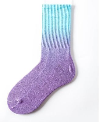 22% Polyester Naalddetectie Ja Gradient Cotton Tie Dye Tube Socks voor mannen en vrouwen