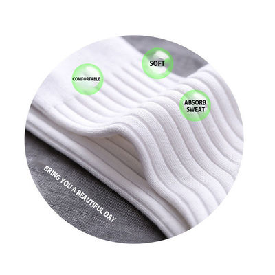 Normale stijl Witte Loafer sokken voor vrouwen Vocht afzuigen Ademhalende absorptie