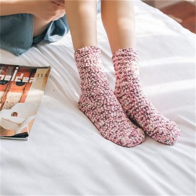 Winter Coral Fleece Cup Cake sokken met creatief accessoire balontwerp en DOT-patroon
