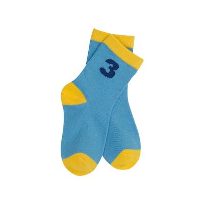Nieuwgeboren jongen sokken Standaard dikte Blauw gebreide lange ademende katoen schattig patroon