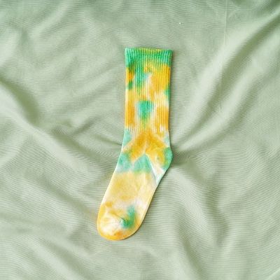 Regular Style Tie Dye Long Tube Unisex sokken met katoen polyester spandex materiaal