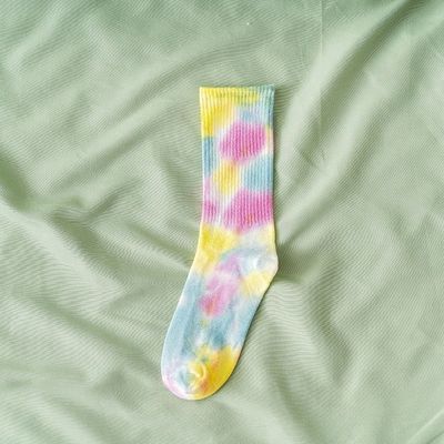 Regular Style Tie Dye Long Tube Unisex sokken met katoen polyester spandex materiaal