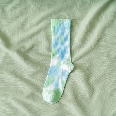 Regular Style Tie Dye Long Tube Unisex sokken met katoen polyester spandex materiaal