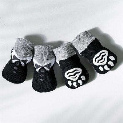 Zwarte hondenschoenen voor honden Hoogwaardige bescherming Comfort Foot Glue Dierenschoenen