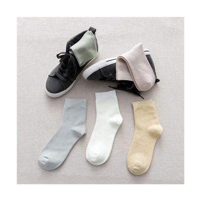 Regular Style Solid Pattern Winter katoenen sokken voor vrouwen Gebreide bamboe materiaal