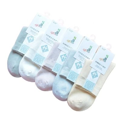 Zomer Plain Breathable Dames Crew Socks Slouch Op maat gemaakte bamboevezel thermische sokken