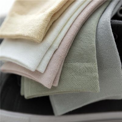 Zomer Plain Breathable Dames Crew Socks Slouch Op maat gemaakte bamboevezel thermische sokken