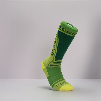 Anti-slip ademend zweet Wicking brief patroon lange sport sokken voor 39-41 maat