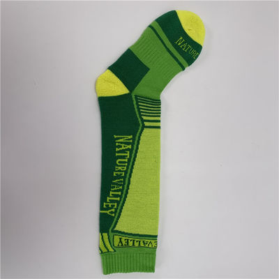 Anti-slip ademend zweet Wicking brief patroon lange sport sokken voor 39-41 maat