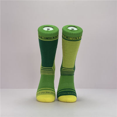 Anti-slip ademend zweet Wicking brief patroon lange sport sokken voor 39-41 maat