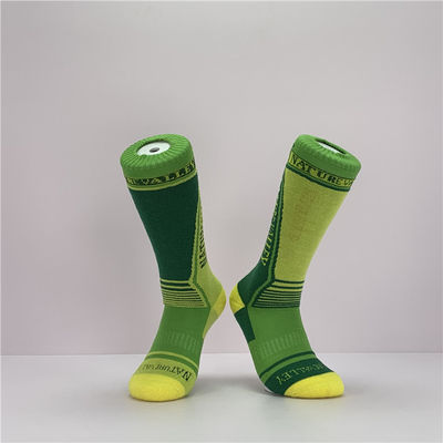Anti-slip ademend zweet Wicking brief patroon lange sport sokken voor 39-41 maat